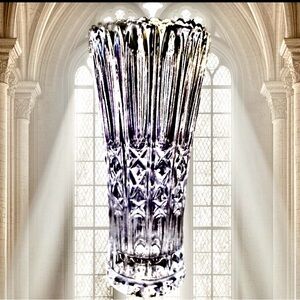 Elegant Cut Glass Vase